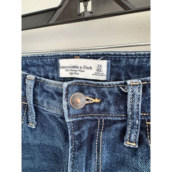 Abercrombie The Vintage Flare High Rise Jeans, Size 00/ 24 - Picture 5 of 9
